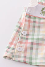 Load image into Gallery viewer, Crab embroidery plaid bloomer set
