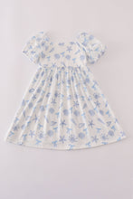 Load image into Gallery viewer, Blue seashell bow mom&amp;me dress
