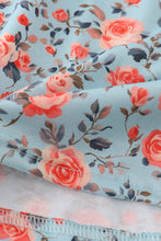 Load image into Gallery viewer, Blue floral smocked dress
