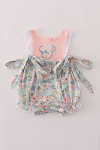 Load image into Gallery viewer, Pink floral character applique bubble
