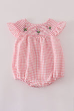 Load image into Gallery viewer, Pink floral smocked bubble
