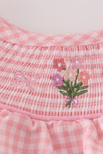 Load image into Gallery viewer, Pink floral smocked bubble
