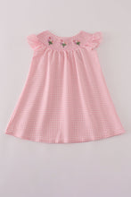 Load image into Gallery viewer, Pink floral smocked dress
