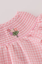 Load image into Gallery viewer, Pink floral smocked dress
