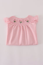 Load image into Gallery viewer, Pink floral smocked dress

