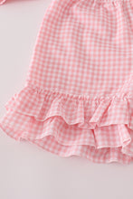 Load image into Gallery viewer, Pink floral smocked shorts set
