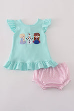 Load image into Gallery viewer, Blue character applique bloomer set
