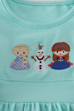 Load image into Gallery viewer, Blue character applique dress
