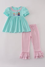 Load image into Gallery viewer, Blue character applique dress

