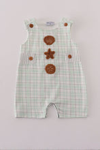 Load image into Gallery viewer, Green plaid sea shell french knot jonjon
