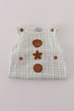 Load image into Gallery viewer, Green plaid sea shell french knot jonjon
