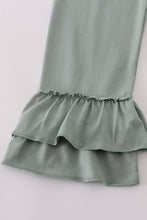 Load image into Gallery viewer, Sage lace ruffle pants set
