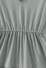 Load image into Gallery viewer, Sage lace ruffle mom dress

