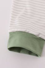 Load image into Gallery viewer, Sage fish french knot stripe pajama set
