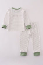 Load image into Gallery viewer, Sage fish french knot stripe pajama set
