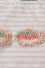 Load image into Gallery viewer, Sage fish french knot stripe pajama set
