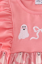 Load image into Gallery viewer, Halloween ghost embroidery ruffle dress
