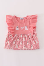 Load image into Gallery viewer, Halloween ghost embroidery ruffle dress

