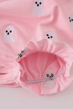 Load image into Gallery viewer, Pink ghost embroidery ruffle bubble
