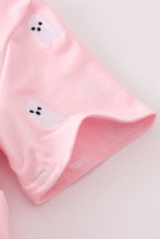 Load image into Gallery viewer, Pink ghost embroidery ruffle pants set
