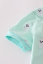 Load image into Gallery viewer, Green ghost embroidery pajamas set
