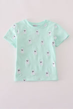 Load image into Gallery viewer, Green ghost embroidery top
