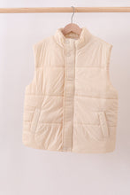Load image into Gallery viewer, Cream mom&amp;me puffer vest

