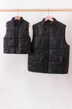 Load image into Gallery viewer, Black mom&amp;me puffer vest
