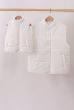 Load image into Gallery viewer, White mom&amp;me puffer vest
