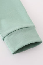 Load image into Gallery viewer, Sage pumpkin french knot top
