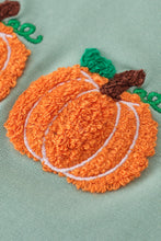 Load image into Gallery viewer, Sage pumpkin french knot top
