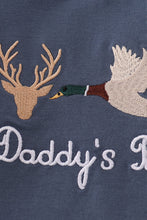 Load image into Gallery viewer, Navy hunting embroidery ruffle pants set
