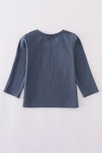 Load image into Gallery viewer, Navy hunting embroidery top
