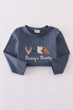 Load image into Gallery viewer, Navy hunting embroidery top

