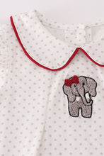 Load image into Gallery viewer, Alabama polka dot elephant french knot ruffle pants set

