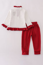 Load image into Gallery viewer, Alabama polka dot elephant french knot ruffle pants set
