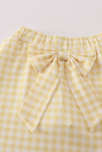 Load image into Gallery viewer, Purple LSU applique bow skorts set
