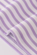 Load image into Gallery viewer, Purple LSU embroidery stripe top
