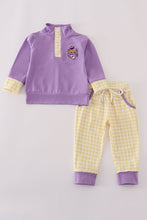 Load image into Gallery viewer, Purple LSU embroidery pants set
