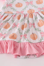 Load image into Gallery viewer, Pink pumpkin bamboo ruffle bubble
