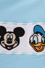 Load image into Gallery viewer, Blue character embroidery top
