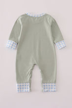 Load image into Gallery viewer, Sage pumpkin turkey applique romper
