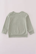 Load image into Gallery viewer, Sage pumpkin turkey applique top
