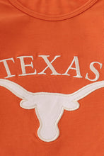 Load image into Gallery viewer, Rust Texas embroidery bow skorts set
