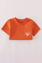 Load image into Gallery viewer, Rust Texas embroidery top
