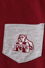 Load image into Gallery viewer, Maroon Mississippi embroidery top

