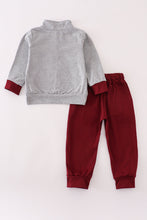 Load image into Gallery viewer, Maroon Mississippi embroidery pants set
