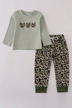 Load image into Gallery viewer, Sage camouflage turkey applique pants set

