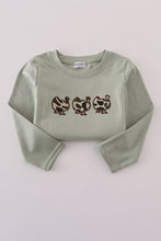 Load image into Gallery viewer, Sage camouflage turkey applique pants set
