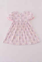 Load image into Gallery viewer, Pink pumpkin embroidery dress
